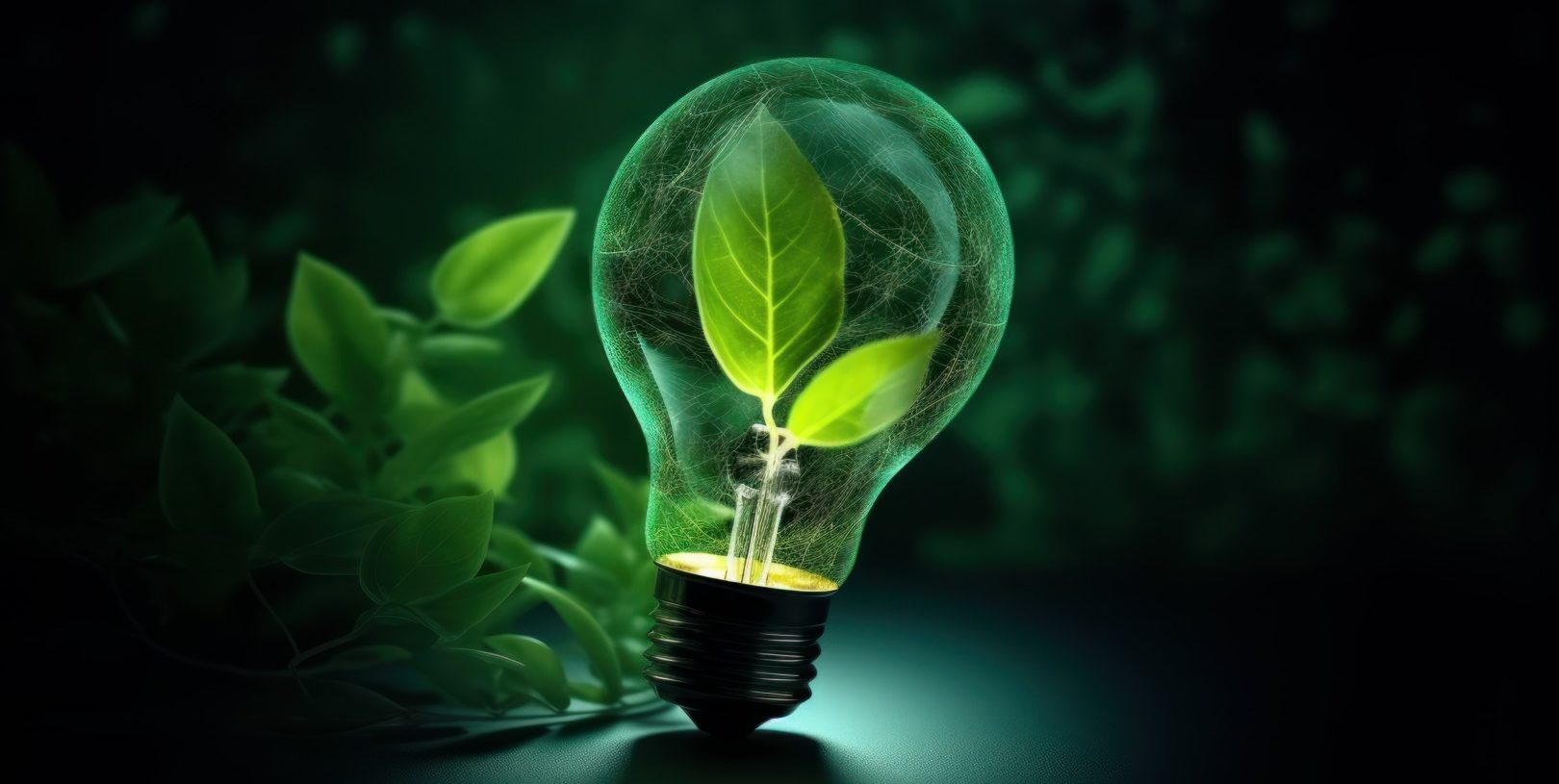 Eco green bulb energy. Generate Ai